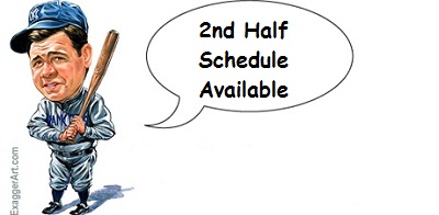 babe ruth cartoon - 2nd half schedule 400x196